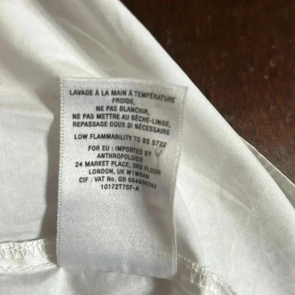 Maeve White Poplin Peplum Top Size M - Picture 6 of 7